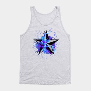 Nautical Splash Star - Blue/ Purple Tank Top